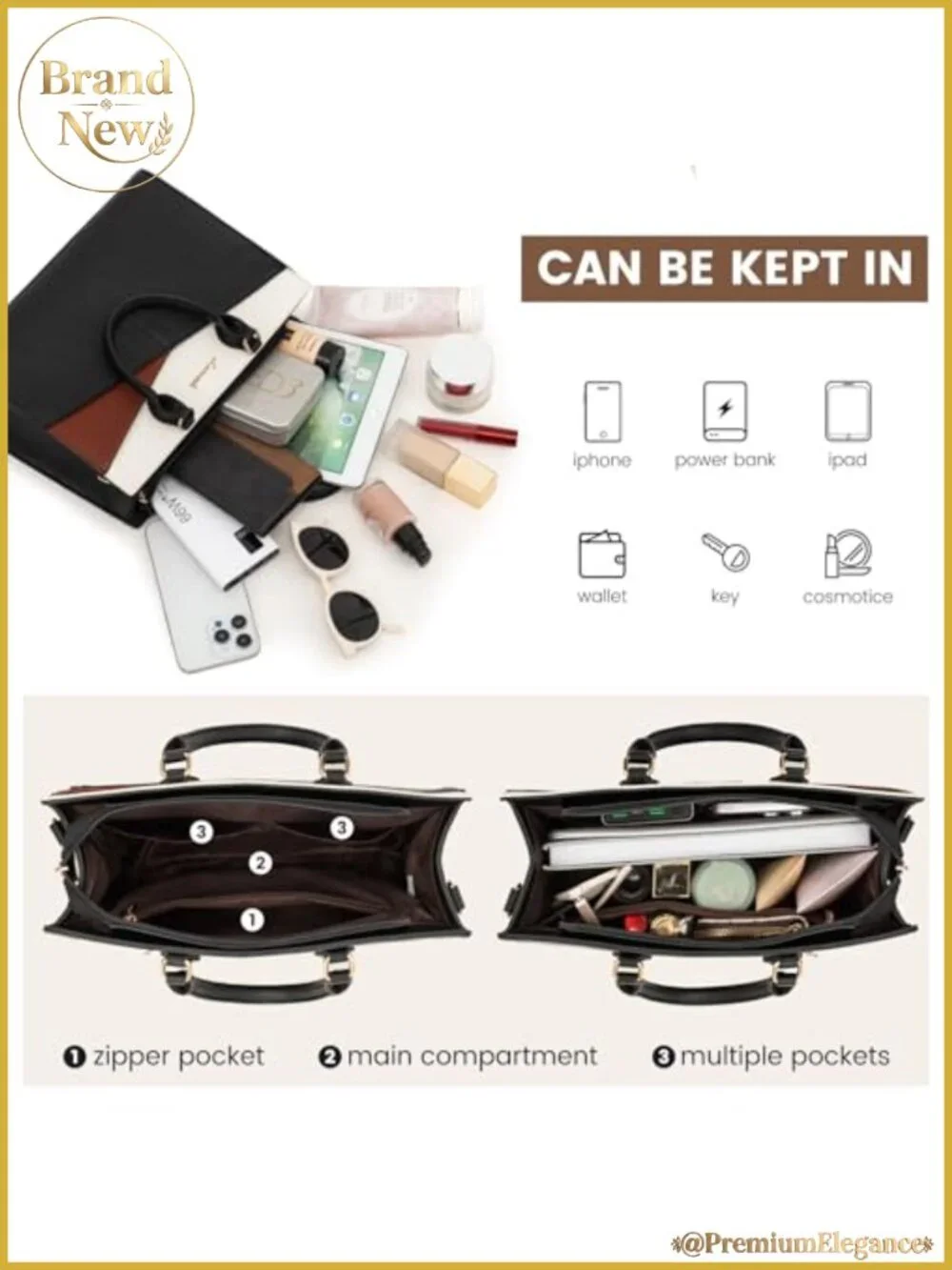 Vintage Style Women's Tote Bag PU Leather Satchel Shoulder Crossbody Purse